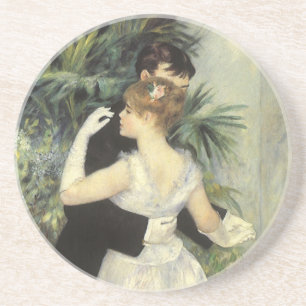 City Dance by Pierre Renoir,  Fine Art Zandsteen Onderzetter