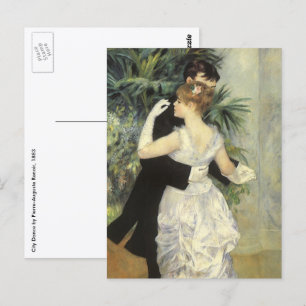 City Dance van Pierre Renoir, Vintage Fine Art Briefkaart