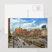 City - Detroit MI - Motor City 1917 Briefkaart (Voorkant / Achterkant)