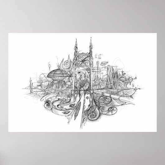 City Drawing Poster (Voorkant)