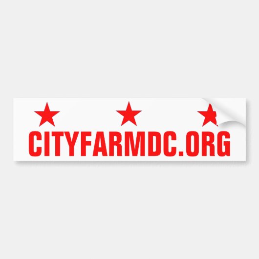 City Farm DC Bumpersticker (Voorkant)