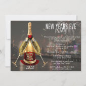 City Fire werkt elegante oudejaarsfeest Kaart (Voorkant)
