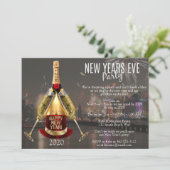 City Fire werkt elegante oudejaarsfeest Kaart (Staand voorkant)