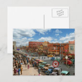 City - Gadsden, AL- Christmas shopping crowds 1941 Briefkaart (Voorkant / Achterkant)