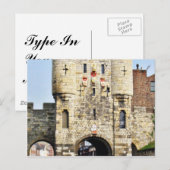 City Gate in York in North Yorkshire Briefkaart (Voorkant / Achterkant)