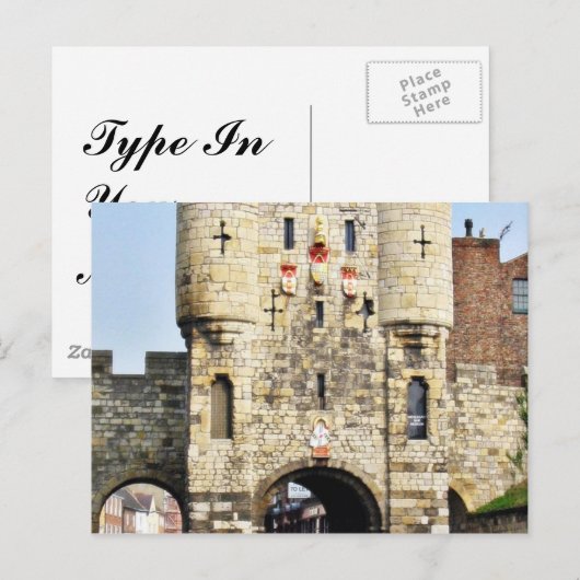 City Gate in York in North Yorkshire Briefkaart (Voorkant / Achterkant)