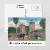 City Gates, St. Augustine Briefkaart (Voorkant / Achterkant)