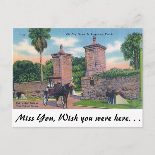 City Gates, St. Augustine Briefkaart (Voorkant)