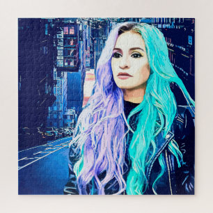 City Girl Abstracte Surreal original digital art Legpuzzel
