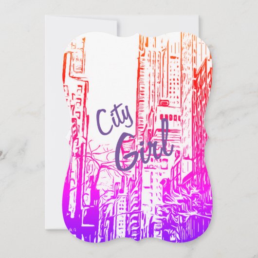 City Girl Card Kaart (Voorkant)