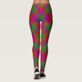 City Glasgow Tartain Pset Green Red Paars Leggings (Achterkant)