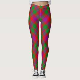 City Glasgow Tartain Pset Green Red Paars Leggings