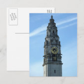 City Hall Clock Tower, Cardiff Briefkaart (Voorkant / Achterkant)
