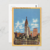City Hall en Plaza, Philadelphia, Pennsylvania Briefkaart (Voorkant / Achterkant)