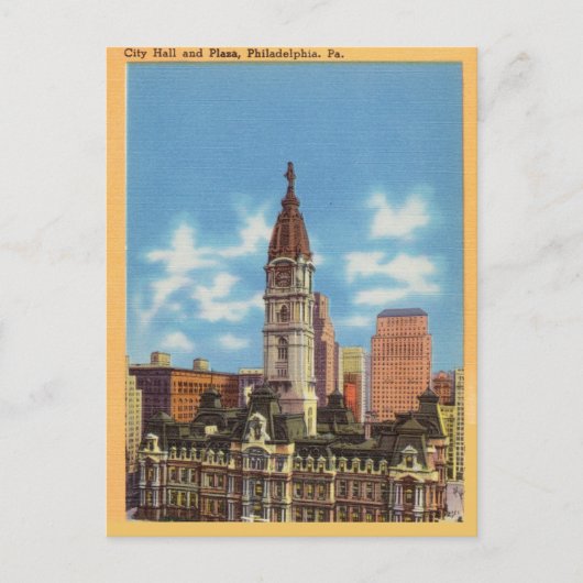 City Hall en Plaza, Philadelphia, Pennsylvania Briefkaart (Voorkant)
