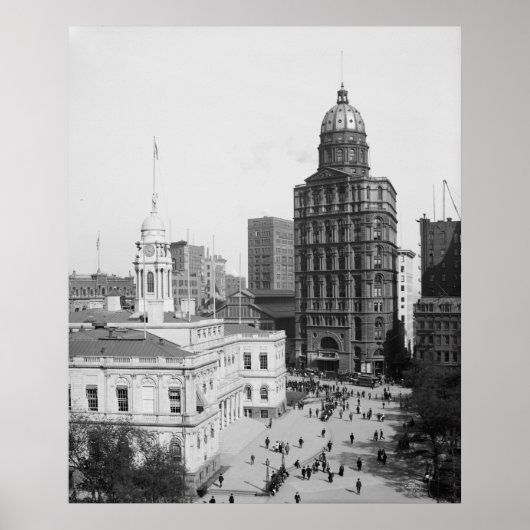 City Hall en World Building Poster (Voorkant)