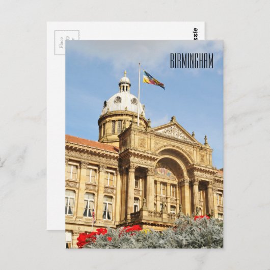 City Hall in Birmingham, Engeland Briefkaart (Voorkant / Achterkant)