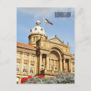 City Hall in Birmingham, Engeland Briefkaart