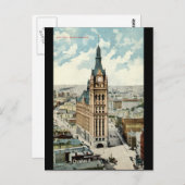 City Hall Milwaukee WI  1911 Briefkaart (Voorkant / Achterkant)