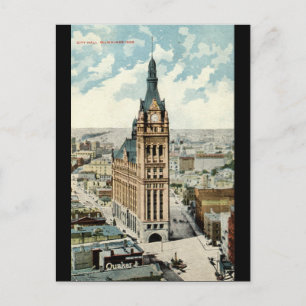 City Hall Milwaukee WI 1911 Briefkaart