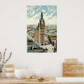 City Hall Milwaukee WI Repro  1911 Poster (Keuken)