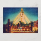 City Hall Night afbeelding Feestdagenkaart (Voorkant)