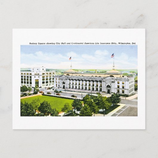 City Hall, Wilmington Delaware Briefkaart (Voorkant)