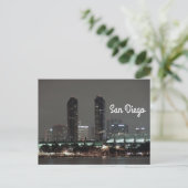 City Harbour Night San Diego Convention Center Briefkaart (Staand voorkant)