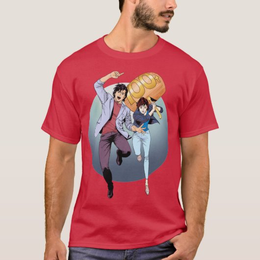 City Hunter alias Nicky Larson 100 ton grappig T-shirt (Voorkant)