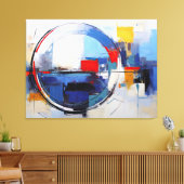 City in Pastel Tones - Impressão em Tela Canvas Afdruk (Insitu (Woonkamer))