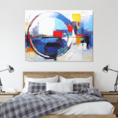 City in Pastel Tones - Impressão em Tela Canvas Afdruk (Insitu (Slaapkamer))