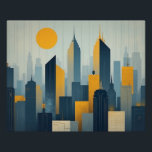 City in the Sun Perfect Poster<br><div class="desc">This digital art piece depicts the city in full sun. A display of the greatness of architecture looming High in the sky, the colors in this art piece gives high contrast to blues and yellows brilliantly bright and works well in any office space. if you're someone that lives in the...</div>