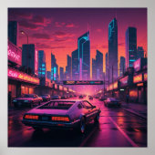 City Landscape Night Uitzicht Poster (Voorkant)