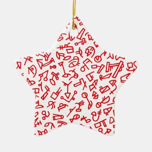 City Life Jazz Star Ornamet Keramisch Ornament (Voorkant)