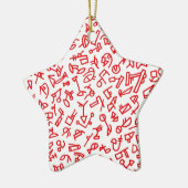 City Life Jazz Star Ornamet Keramisch Ornament (Links)