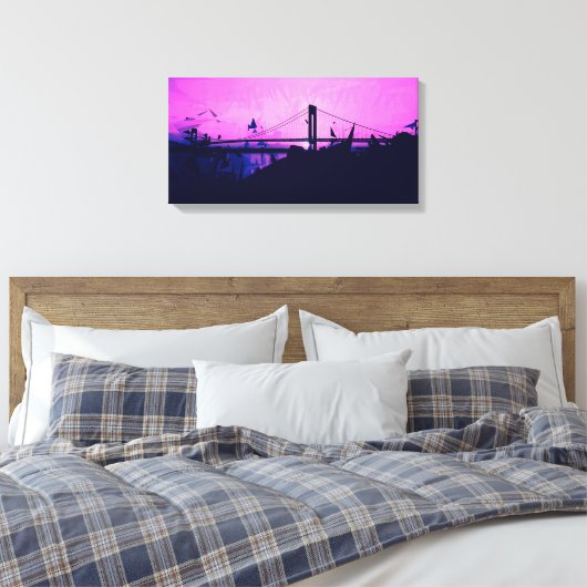 City Life - NYC Canvas Afdruk (Insitu (Slaapkamer))