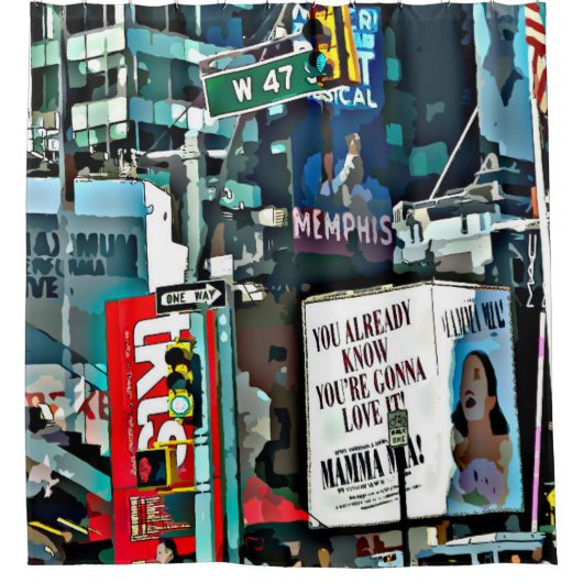 City Life NYC Douchegordijn (Voorkant)