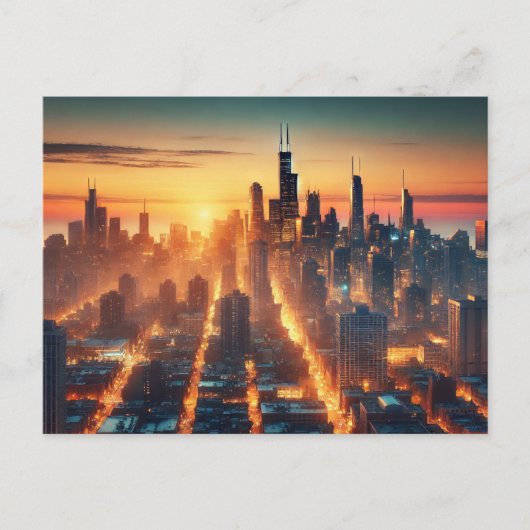 City Lights Awakening Briefkaart (Voorkant)