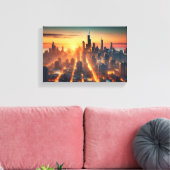 City Lights Awakening Canvas Afdruk (Insitu (Woonkamer))