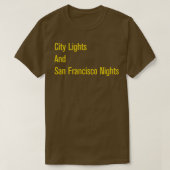 City Lights en San Francisco Nights Zwart T-shirt (Design voorkant)