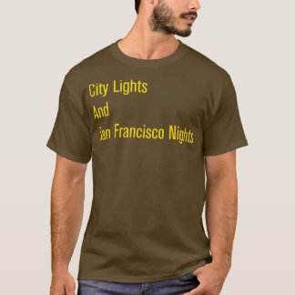 City Lights en San Francisco Nights Zwart T-shirt