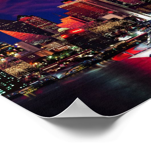 City Lights Night Sky Cruise liner Pastiche Poster (Hoek)