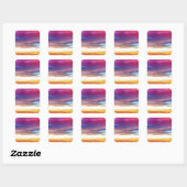 City Lights Sunrise Uitzicht van Rollins Pass Vierkante Sticker (Vel)