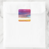 City Lights Sunrise Uitzicht van Rollins Pass Vierkante Sticker (Tas)