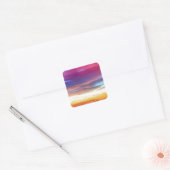 City Lights Sunrise Uitzicht van Rollins Pass Vierkante Sticker (Envelop)