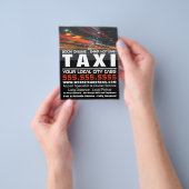 City Lights, taxibedrijf met prijstabel Flyer (Hand)