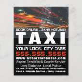 City Lights, taxibedrijf met prijstabel Flyer (Voorkant)