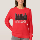 City Lights Urban Skyline Night Aesthetic  T-shirt (Voorkant)