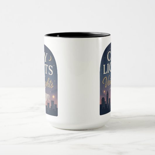 City Lights, Veil Nights | Halloween Gifts Mok (Midden)