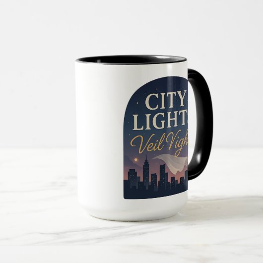 City Lights, Veil Nights | Halloween Gifts Mok (Voorkant rechts)